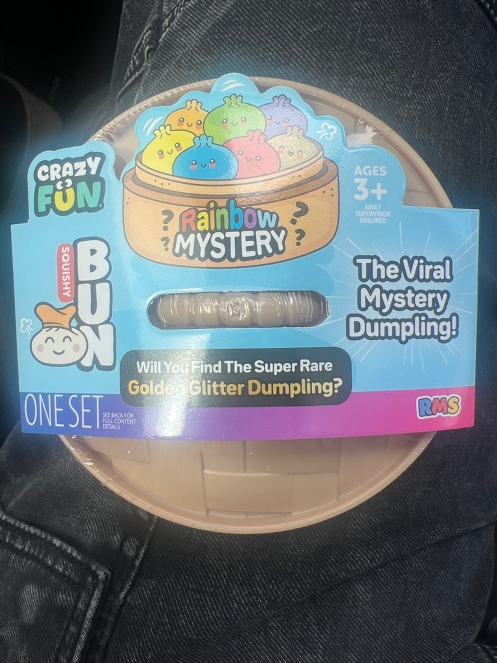 AUTHENTIC RMS Crazy Fun Rainbow Mystery Squishy Bun - Blue Packaging NWT